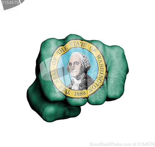 Image of United states, fist with the flag of Washington