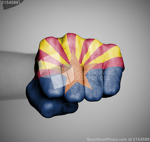 Image of United states, fist with the flag of a state