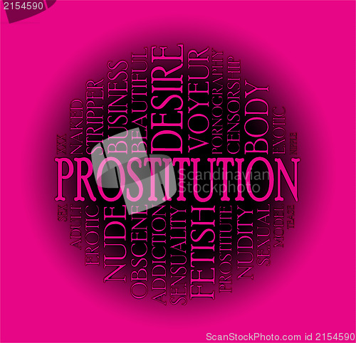 Image of Prostitution cloud concept