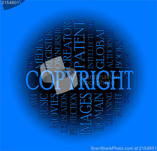 Image of Copyright word cloud concept