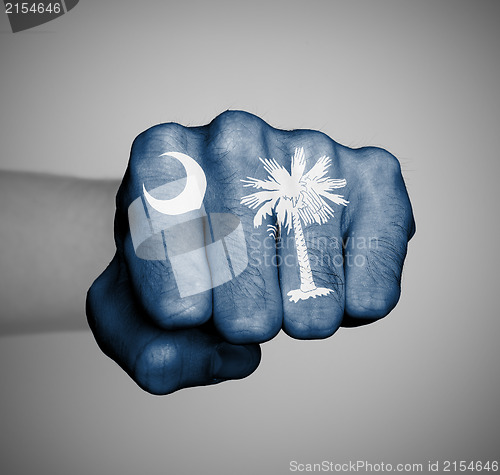 Image of United states, fist with the flag of South Carolina