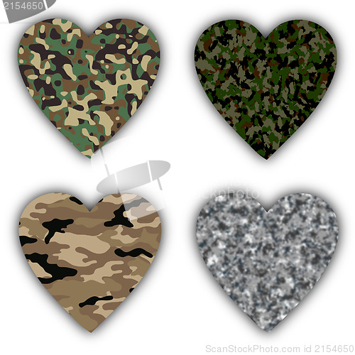 Image of Flags in the shape of a heart, coutries