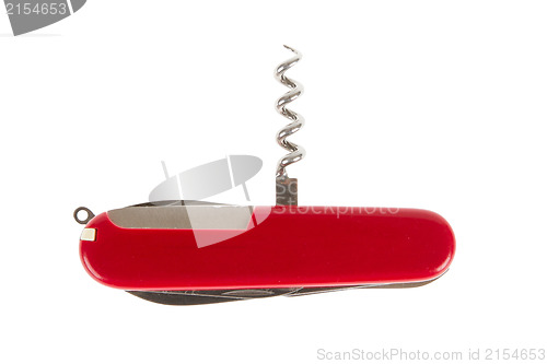 Image of Swiss army knife, corkscrew