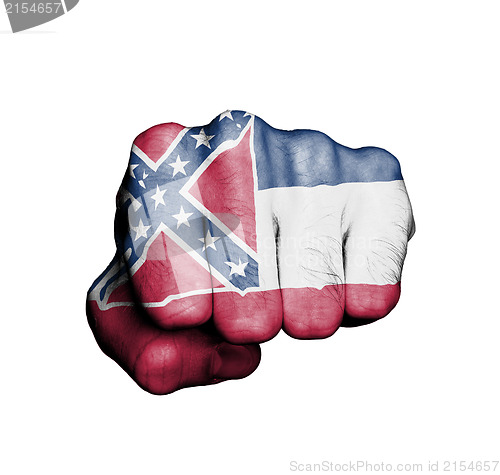 Image of United states, fist with the flag of a state