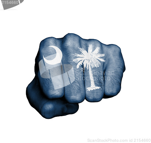 Image of United states, fist with the flag of South Carolina