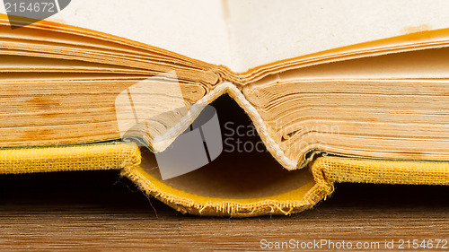 Image of Old book fanned open
