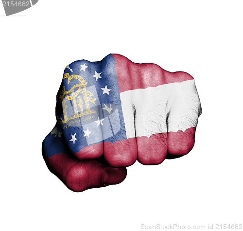 Image of United states, fist with the flag of a state