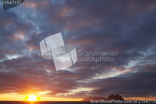 Image of Midnight sun cloudscape