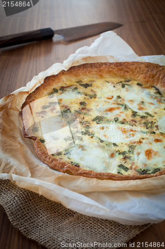 Image of Quiche with ham and sage