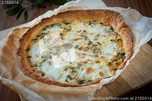 Image of Quiche with ham and sage