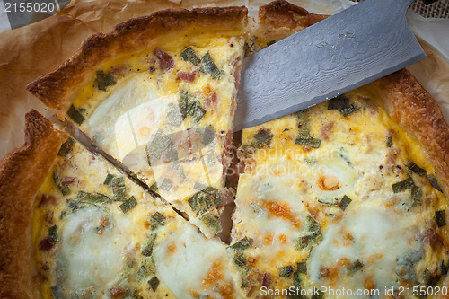 Image of Quiche with ham and sage