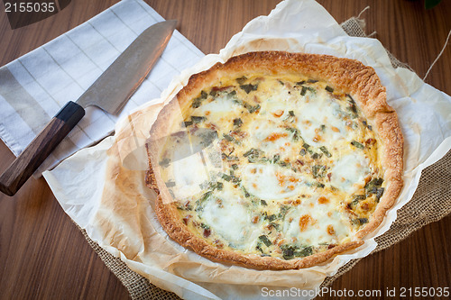 Image of Quiche with ham and sage