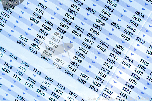 Image of Timetable