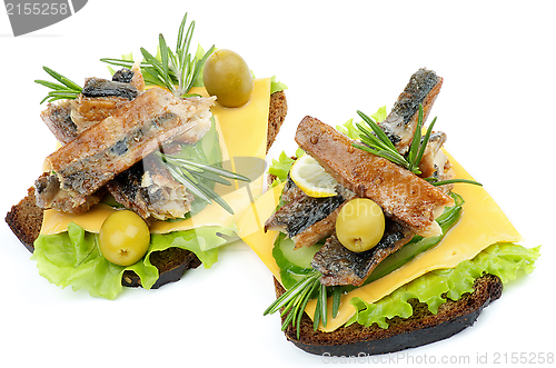 Image of Two Sardines Sandwiches