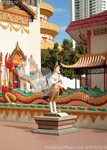 Image of statues outside temple