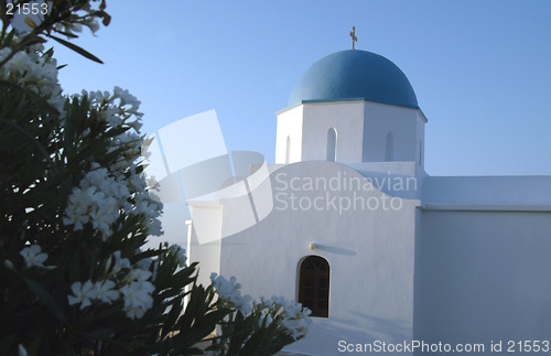 Image of church   with flowers