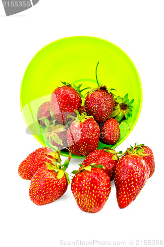 Image of Strawberries in a green bowl