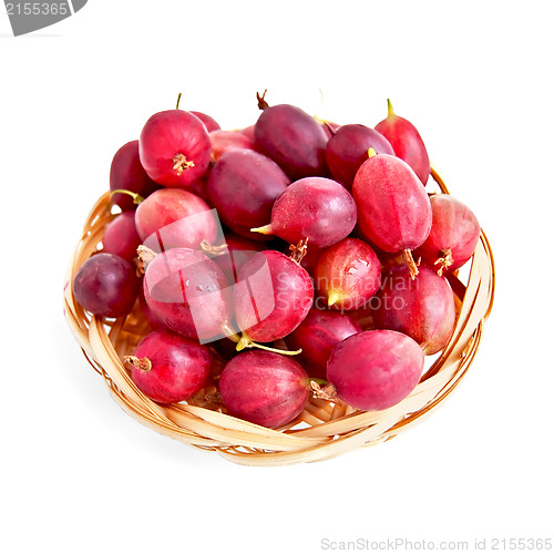 Image of Gooseberries in a wicker plate