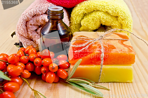 Image of Oil and homemade soap with sea buckthorn