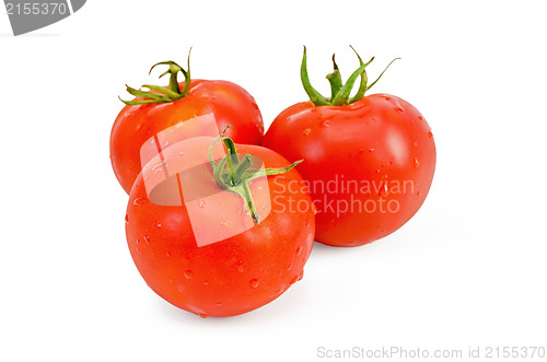 Image of Tomatoes whole with water drops