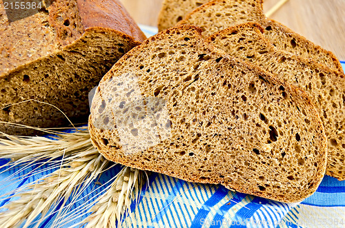 Image of Rye bread on a napkin