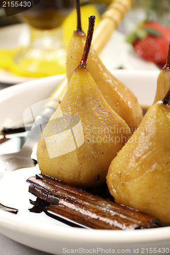 Image of Poached Pears And Cinnamon