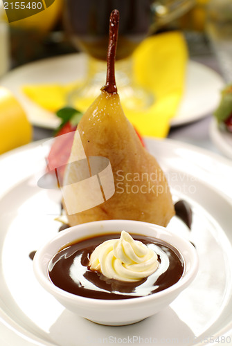 Image of Poached Pear With Syrup
