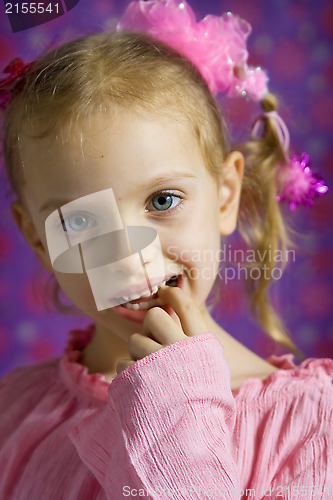 Image of Little girl making faces