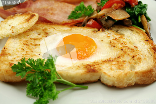 Image of Egg Embedded In Toast