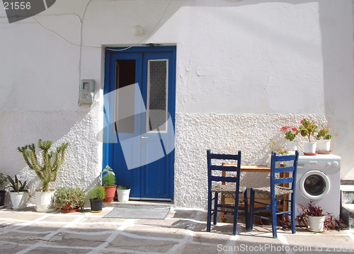 Image of greek islands street scene