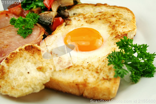 Image of Egg Embedded In Toast