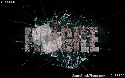 Image of Concept of violence or crash, fragile