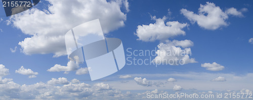 Image of Deep blue sky big resolution panoramic photo