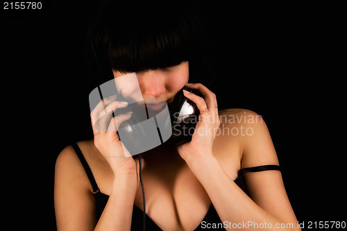 Image of Girl with headphones