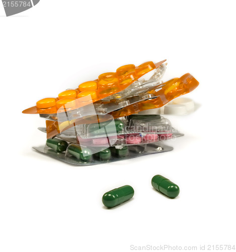 Image of Pills stack isolated