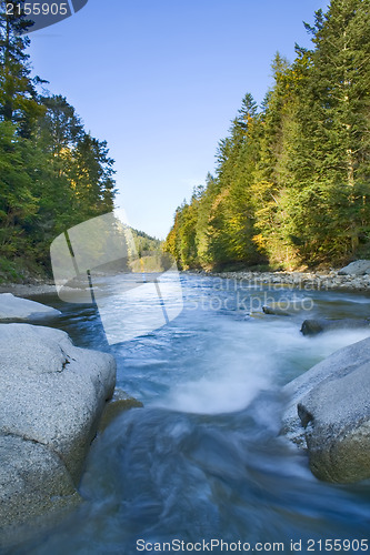 Image of HDR photo of mountain river