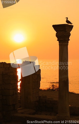 Image of Ancient ruins during sunset