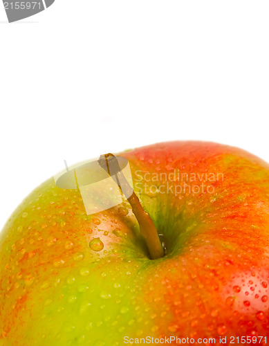 Image of Fresh ripe apple with drops of water