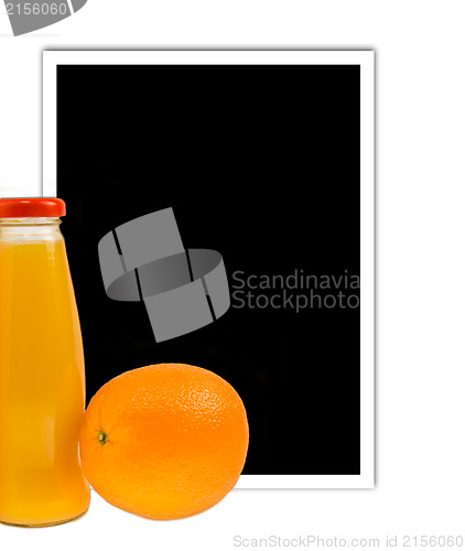 Image of Orange juice with empty frame