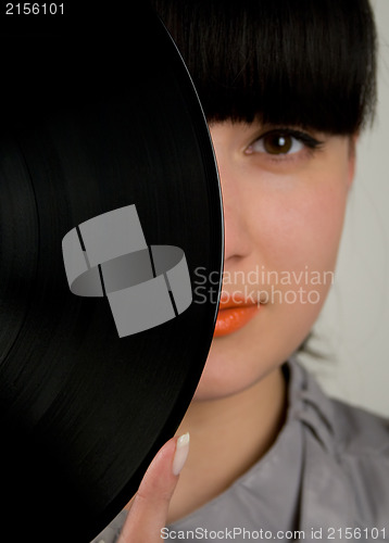 Image of Girl with vinyl