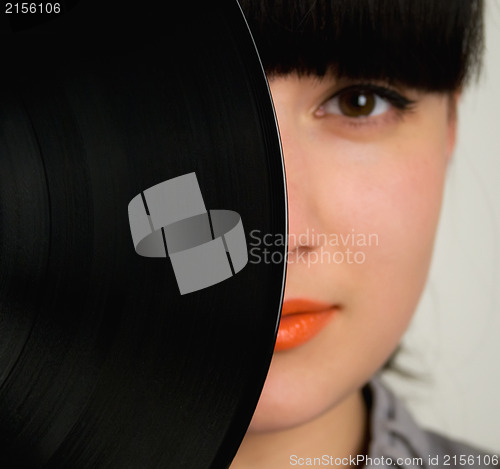 Image of Girl with vinyl