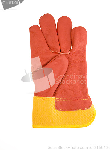 Image of Red protective gloves. Clipping path included