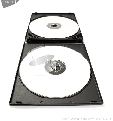 Image of CD DVD case with white cds