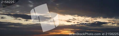 Image of Sunset sky high resolution panorama