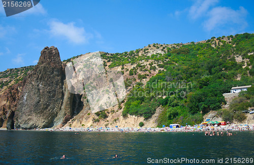 Image of View on the beach from the sea