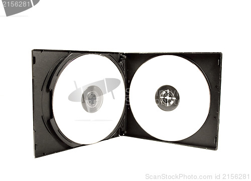 Image of CD DVD case with white cds