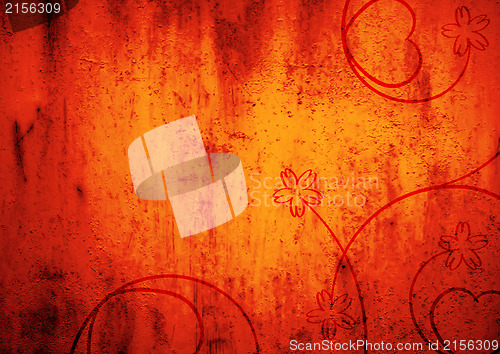 Image of Grunge red background with cool vintage