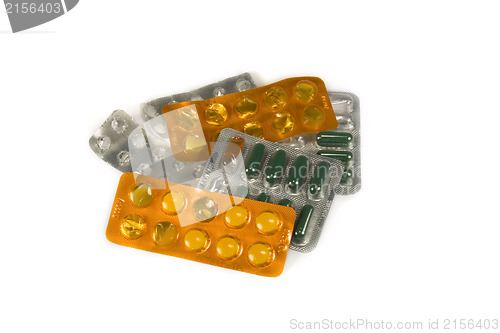 Image of Pills stack isolated