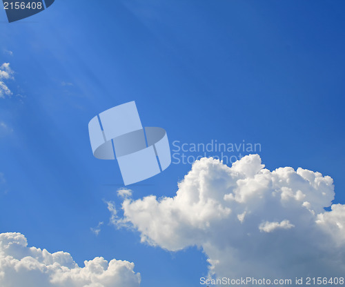 Image of Sunny clouds with rays of light