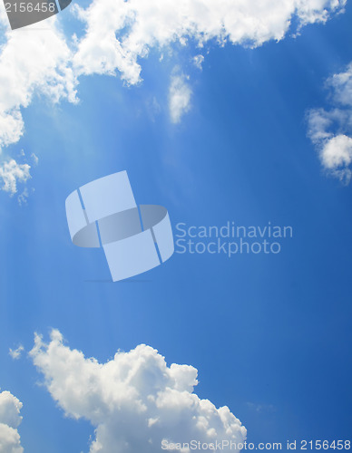 Image of Sunny clouds with rays of light